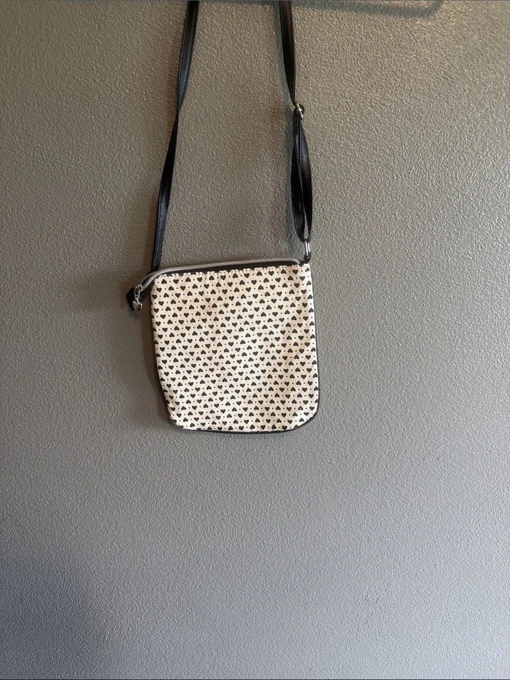 Justice Black and White Crossbody with Large 'M' Patch